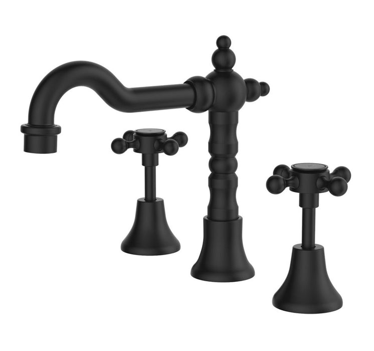 Fienza Lillian Chrome/Matt Black/Brushed Nickel/Urban Brass Solid Brass Swivel Basin Set
