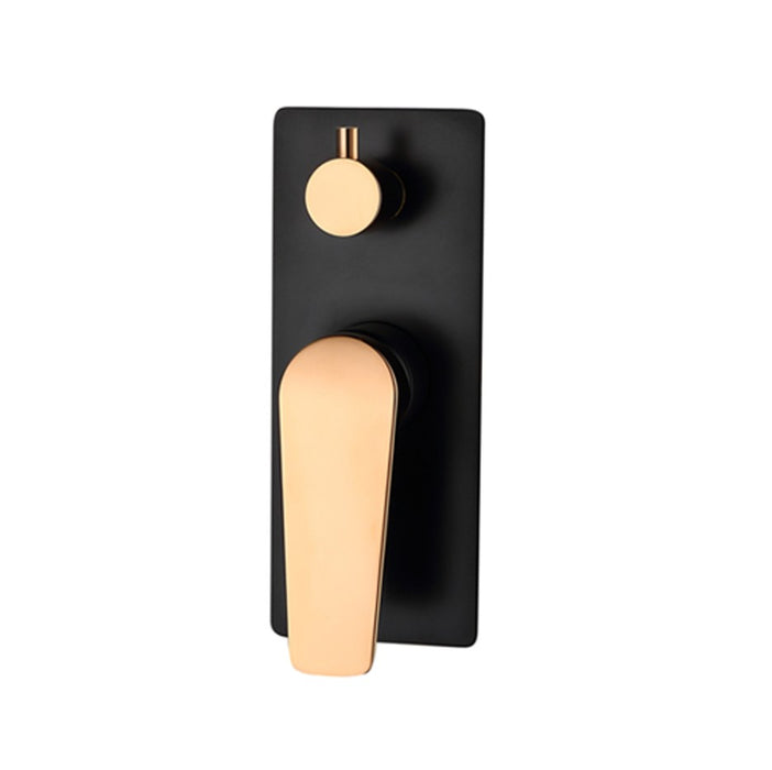 INS Zevio Matt Black/Brushed Nickel/Gunmetal Grey/Matte Black and Rose Gold/Chrome Wall Diverter Mixer