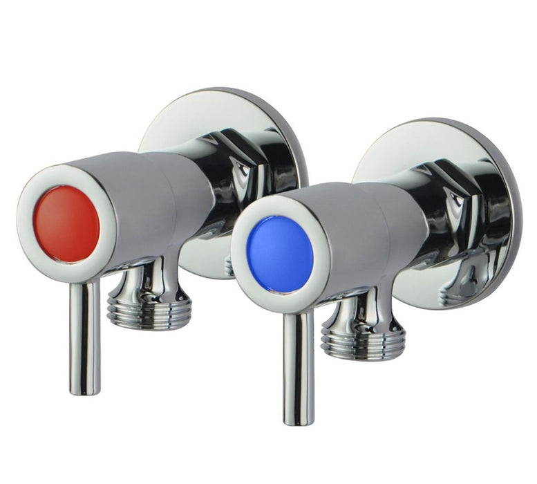 Aquaperla Pentro Chrome/Matt Black/Brushed Gold/Brushed Nickel/Gunmetal Grey Solid Brass Round Washing Machine Taps Set - HD reno
