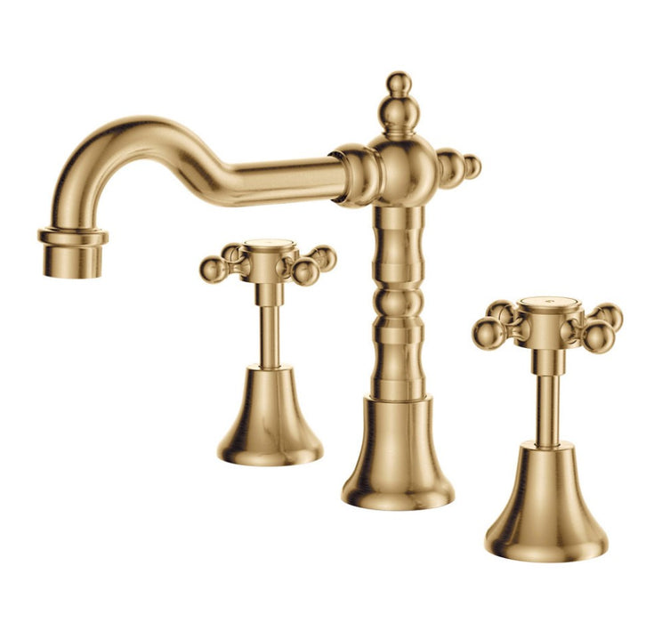 Fienza Lillian Chrome/Matt Black/Brushed Nickel/Urban Brass Solid Brass Swivel Basin Set