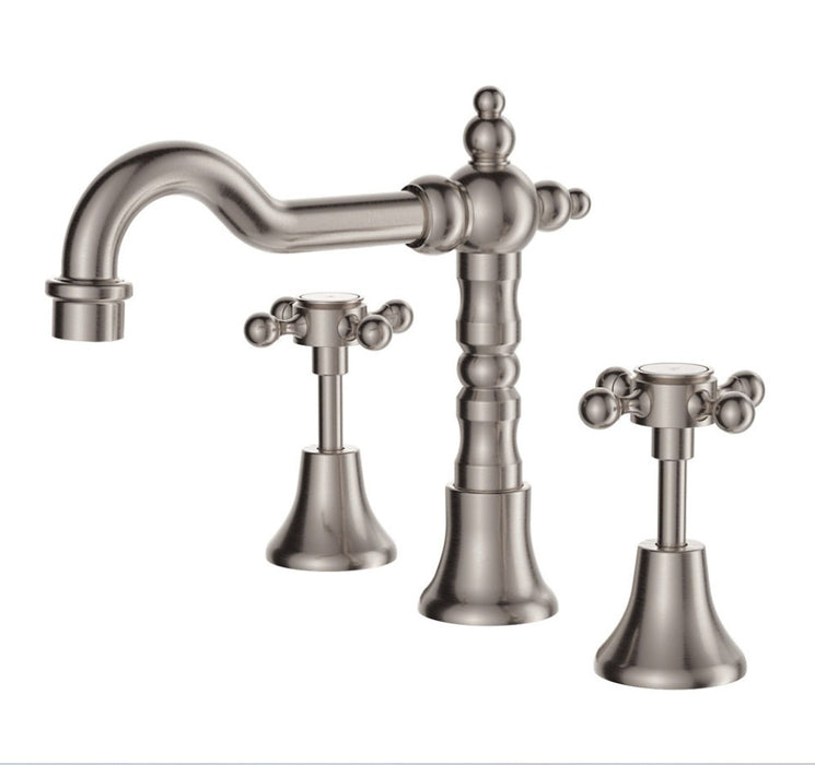 Fienza Lillian Chrome/Matt Black/Brushed Nickel/Urban Brass Solid Brass Swivel Basin Set