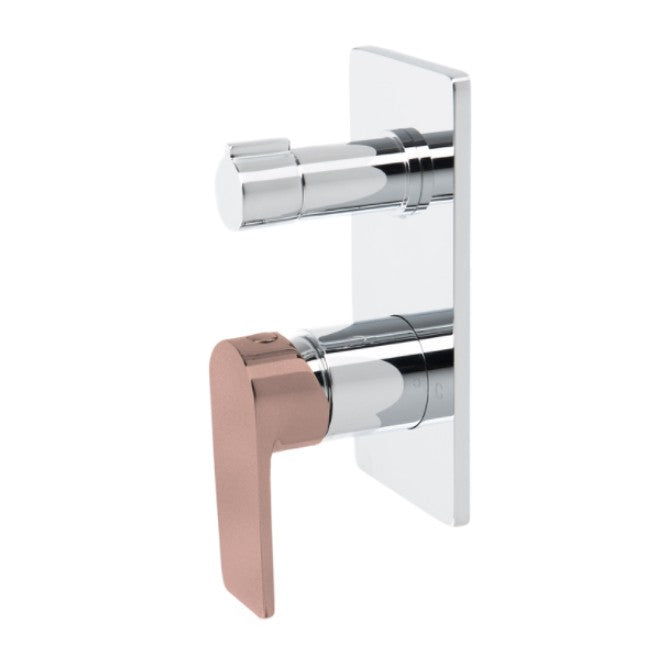 European Design The GABE Leva Diverter Mixer Chrome/Chrome and Black/Chrome and Rose Gold/Brushed Gold/Matt Black/Matt Black and Rose Gold/Brushed Nickel/Gunmetal Grey