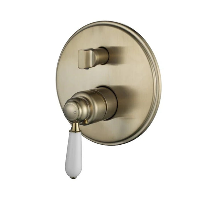 Modernnational Bordeaux Chrome/Matt Black/Brushed Bronze/Brushed Nickel Solid Brass Shower Diverter Mixer