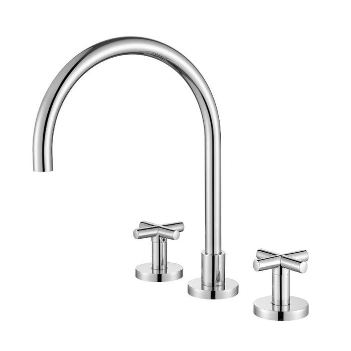Modernnational Ryker Chrome/Matt Black/Brushed Bronze/Brushed Nickel Solid Brass 1/4 Turn Kitchen Set