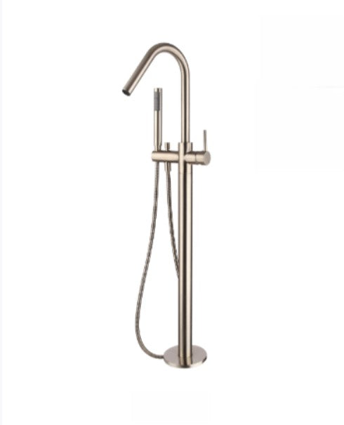 Modernnational Star Chrome/Matt Black/Brushed Nickel/Brushed Bronze/Champagne Solid Brass With Hand Shower Freestanding Bath Mixer