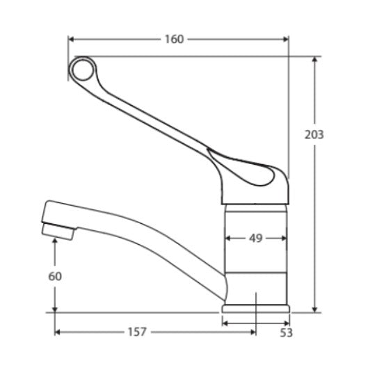 Fienza Stella Care Chrome Solid Brass Swivel Basin Mixer