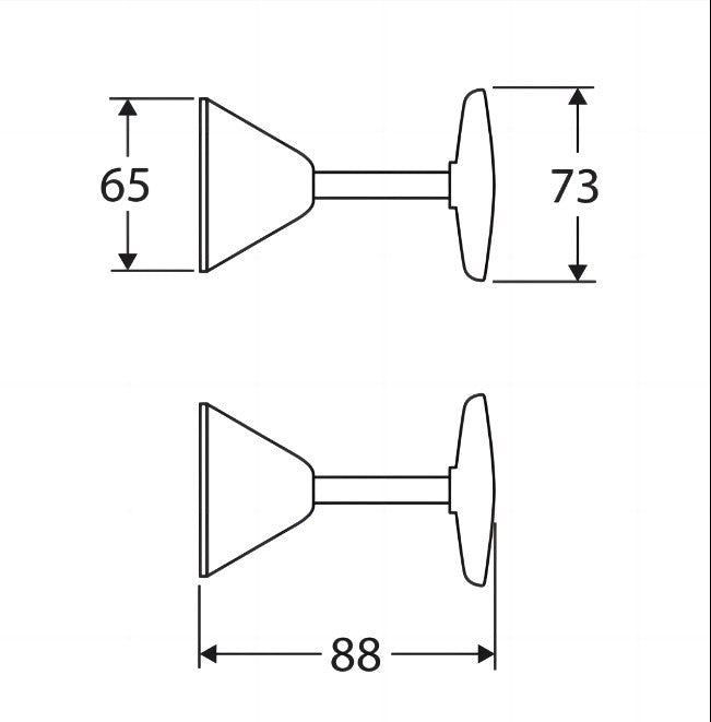 Fienza Laredo Chrome Solid Brass Jumper Valve Wall Top Assemblies