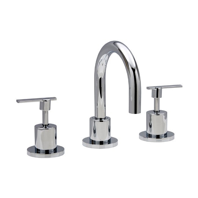 Fienza Michelle Chrome Solid Brass Three-piece Swivel Lever Basin Set