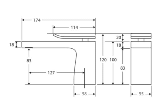 Fienza Lincoln Chrome Solid Brass Basin Mixer
