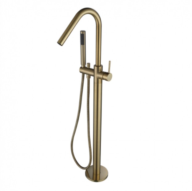 Modernnational Star Chrome/Matt Black/Brushed Nickel/Brushed Bronze/Champagne Solid Brass With Hand Shower Freestanding Bath Mixer
