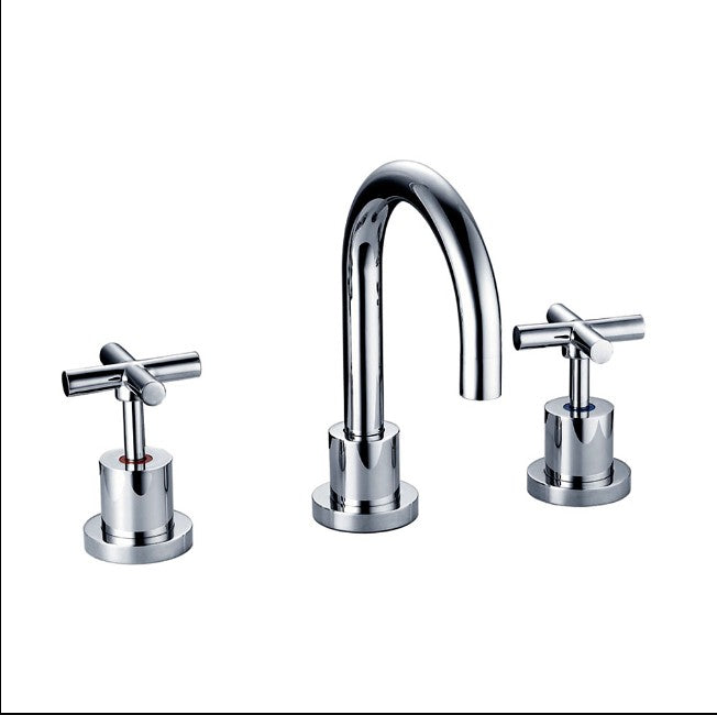 Fienza Michelle Chrome Solid Brass Three-piece Basin Set