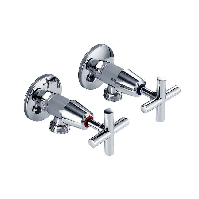 Fienza Michelle Chrome Solid Brass Washing Machine Outlets
