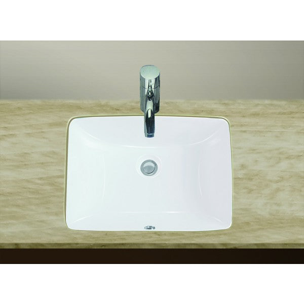 510*380*200mm White Ceramic Rectangle Under-Mount Basin