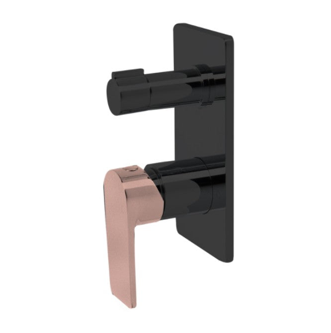 European Design The GABE Leva Diverter Mixer Chrome/Chrome and Black/Chrome and Rose Gold/Brushed Gold/Matt Black/Matt Black and Rose Gold/Brushed Nickel/Gunmetal Grey