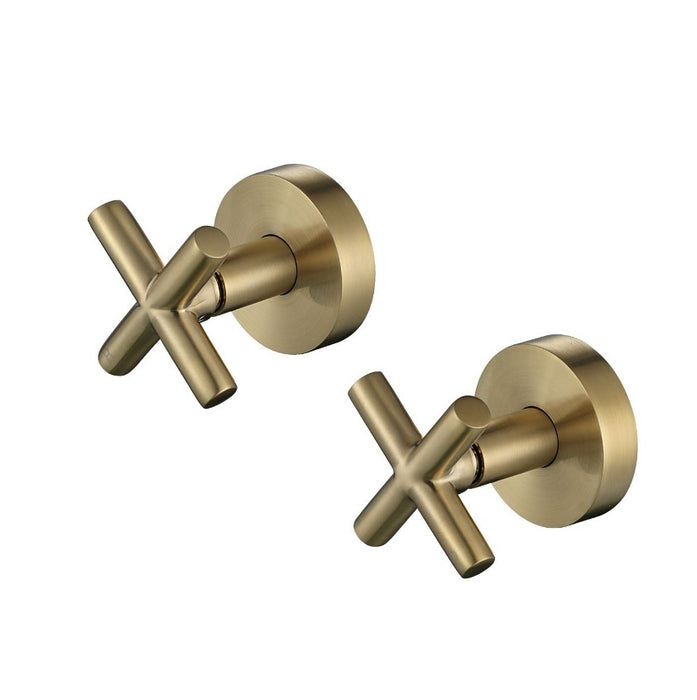 Modernnational Ryker Chrome/Matt Black/Brushed Bronze/Brushed Nickel Solid Brass 1/4 Turn Wall Stop Assemblies