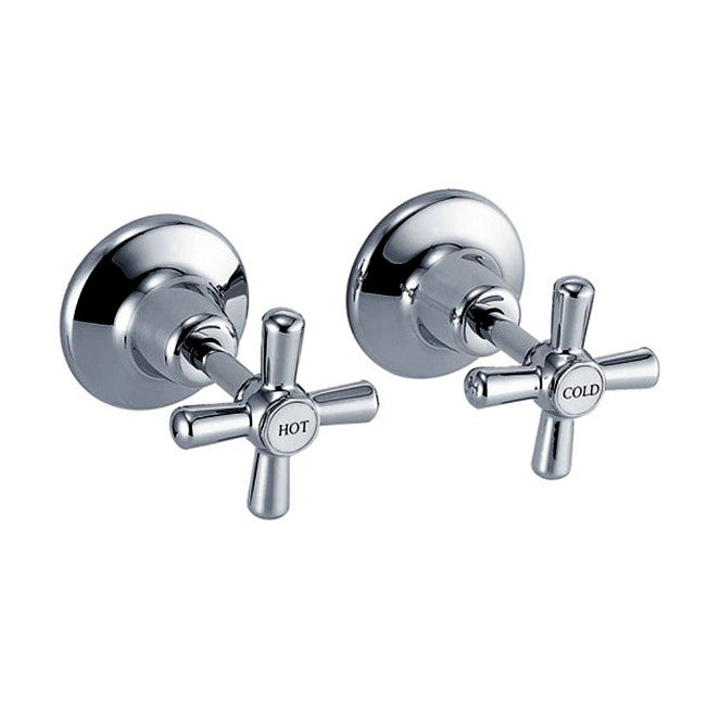 Fienza Houston Chrome Solid Brass Jumper Valve Wall Top Assemblies