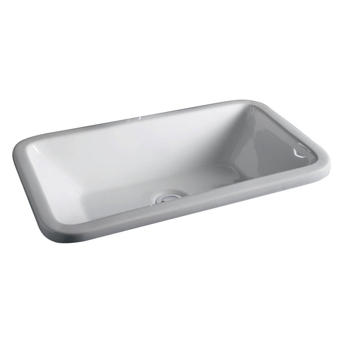 560*325*135mm FIE RAK Chamelion Gloss White Ceramic Rectangle Insert Basin