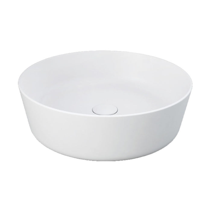 420*420*130mm FIE RAK Moon Gloss White Ceramic Round Above Counter Basin
