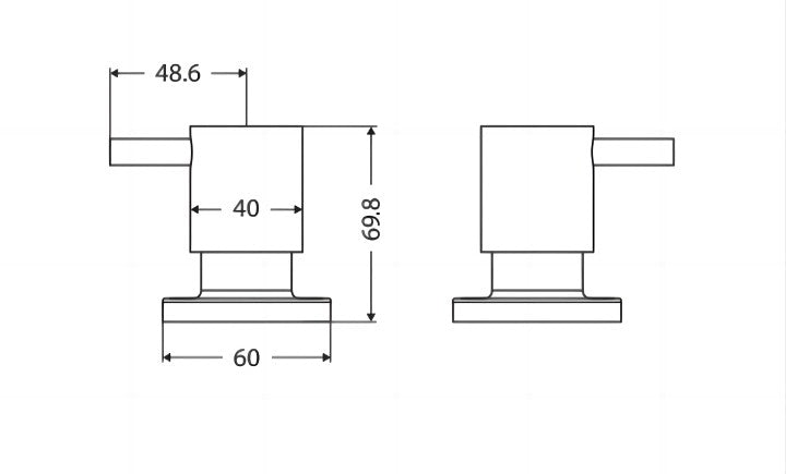 Fienza Isabella Chrome Solid Brass Wall Top Assemblies