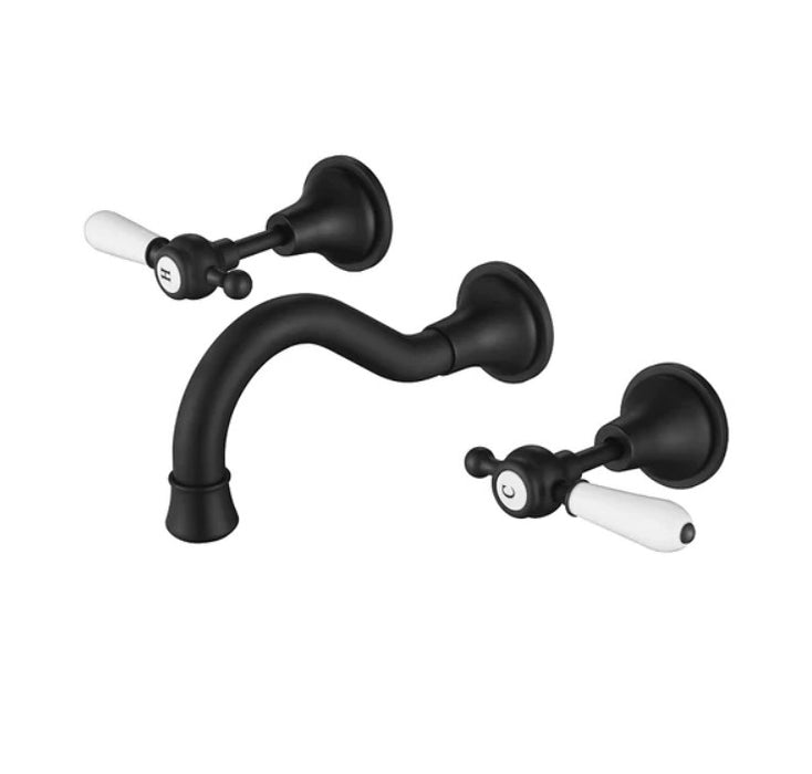 Modernnational Bordeaux Chrome/Matt Black/Brushed Bronze/Brushed Nickel Solid Brass Wall Spa And Sink Set