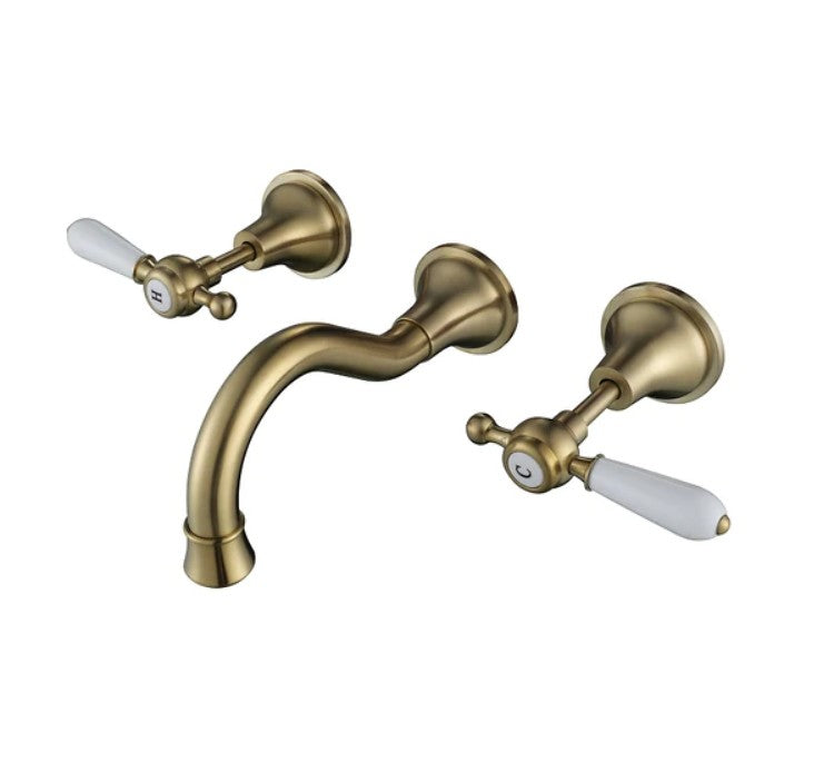 Modernnational Bordeaux Chrome/Matt Black/Brushed Bronze/Brushed Nickel Solid Brass Wall Spa And Sink Set