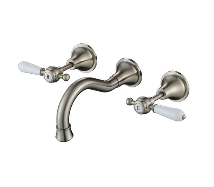 Modernnational Bordeaux Chrome/Matt Black/Brushed Bronze/Brushed Nickel Solid Brass Wall Spa And Sink Set