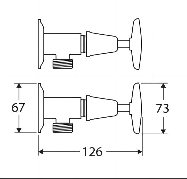 Fienza Laredo Chrome Solid Brass Jumper Valve Washing Machine Outlets