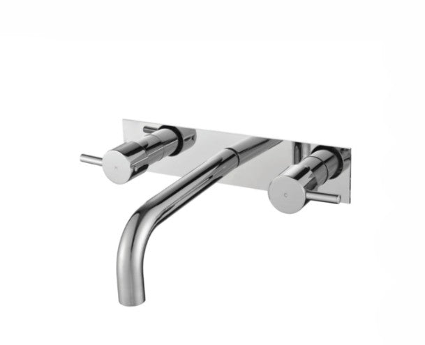 Fienza Isabella Chrome Solid Brass Three-piece Set With Cover Plate Wall Basin Set