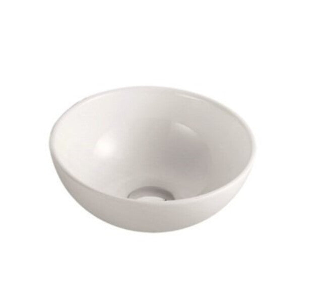 280*280*120mm Poseidon PA2828 Gloss White Ceramic Round Ultra Slim Above Counter Basin
