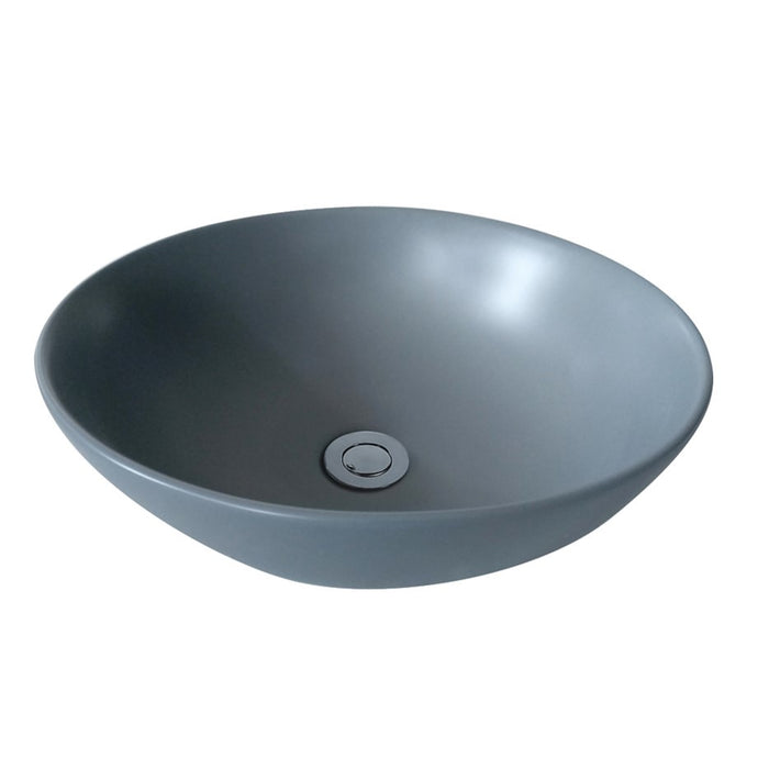 400*400*140mm Poseidon Color PA4040 Matt Grey Ceramic Round Above Counter Basin