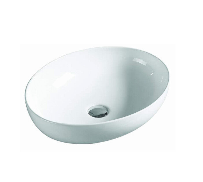 520*395*130mm Poseidon Ultra Slim PA5239 Gloss White/Matt Black/Black Marble/Matt White Ceramic Oval Above Counter Basin