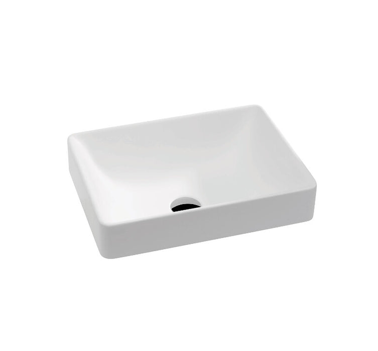 450*330*150mm FIE Kado Matte White Cast Stone Rectangle Semi-Insert Basin