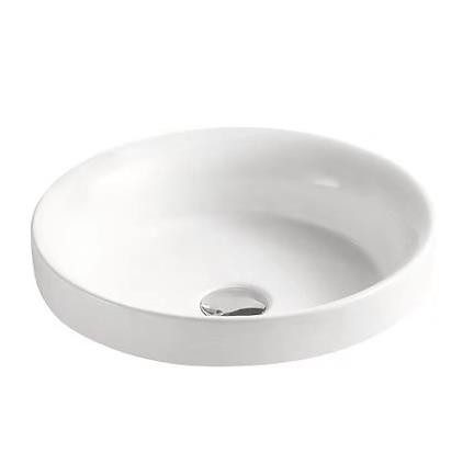 400*400*110mm Poseidon PI4040 Gloss White Ceramic Round Insert Basin