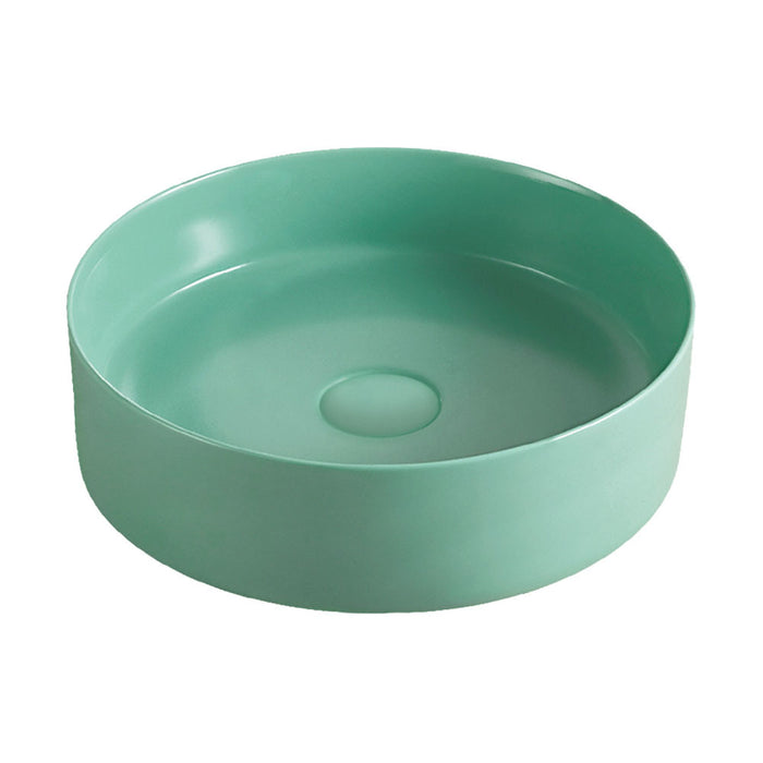 360*360*120mm FIE Reba Matte Blue/Matte Green/Matte Light Grey/Matte Pink Ceramic Round Above Counter Basin
