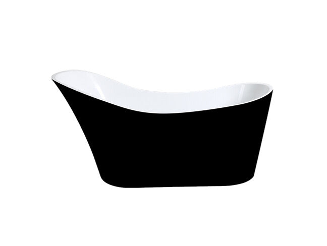1400-1700*710*720mm Poseidon BBT Gloss White/Gloss Black Special Shape Acrylic Freestanding Bathtub
