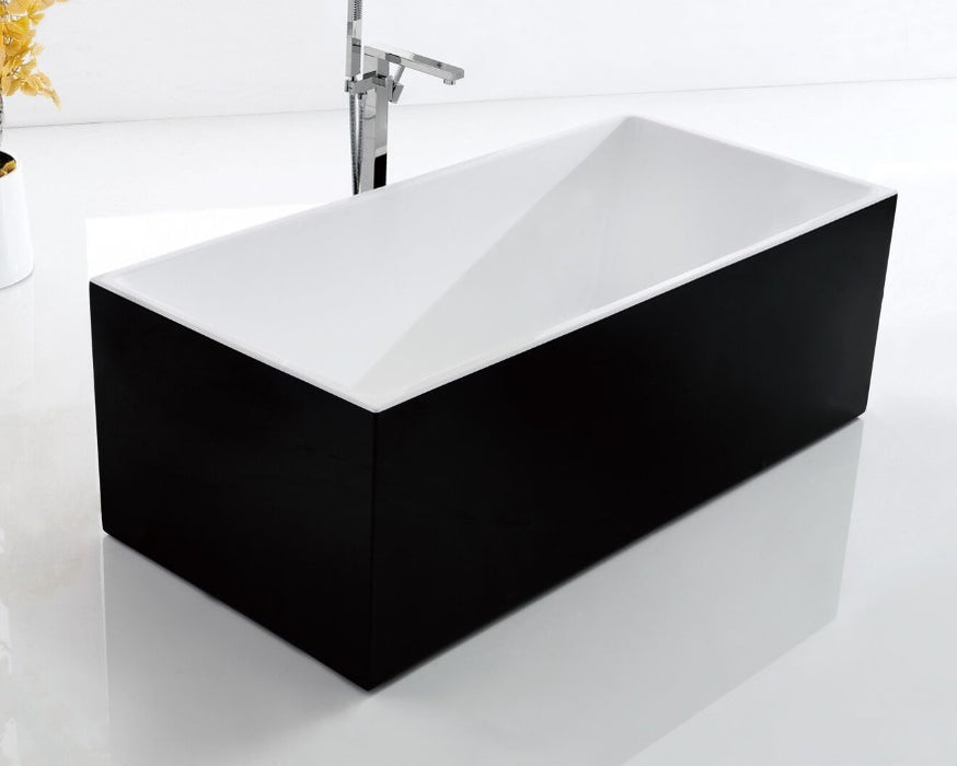 1500/1700*750/800*600mm ABS Amber Multi-Color Rectangle Acrylic Freestanding Bathtub - HD reno