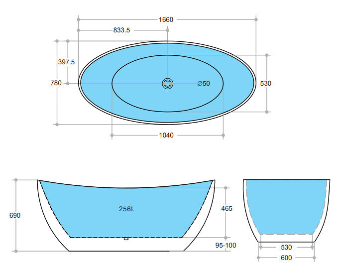 1500-1660*750*700mm Poseidon EBT Gloss White/Gloss Black/Matt White Special Shape Acrylic Freestanding Bathtub