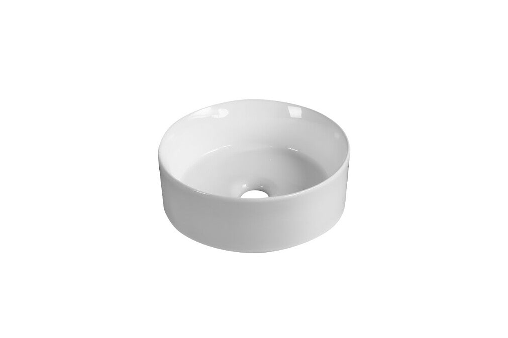 300*300*110mm Matte White/ Black Ceramic Round Above Counter Basin for Bathroom