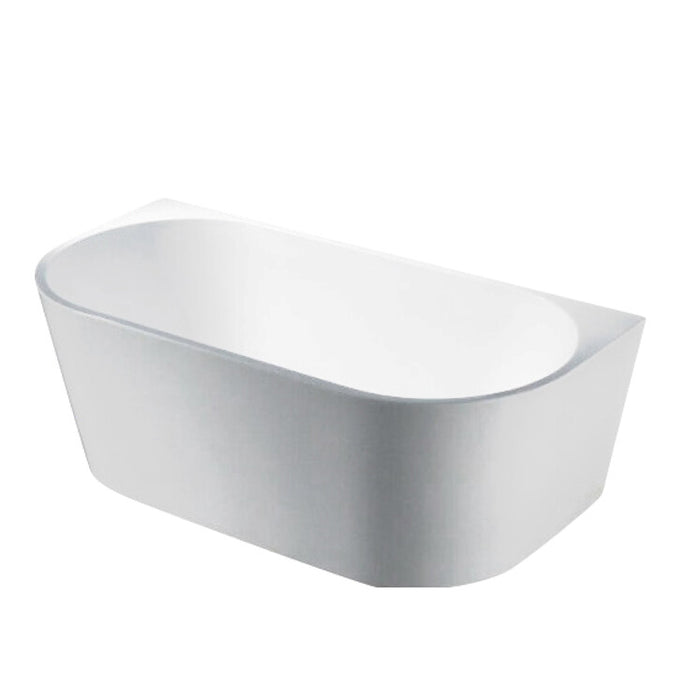 1400-1700*800*580mm Poseidon ELBT Gloss White/Matt White/Gloss Black Oval Acrylic Back To Wall Freestanding Bathtub