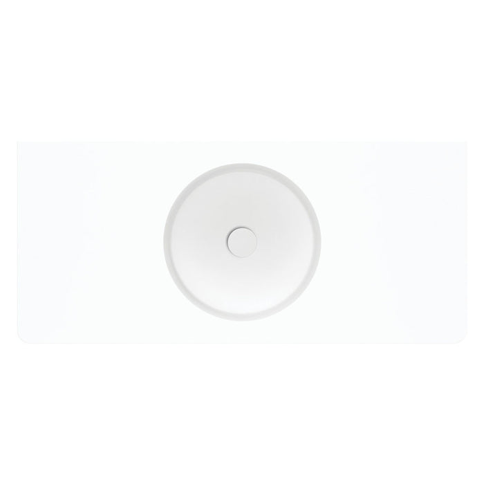 1000*450*135mm FIE Encanto Matte White Cast Stone Rectangle Wall Hung Basin