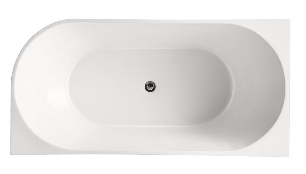1700*800*600mm/1500*750*600mm White Acrylic Corner Back to Wall Bathtub