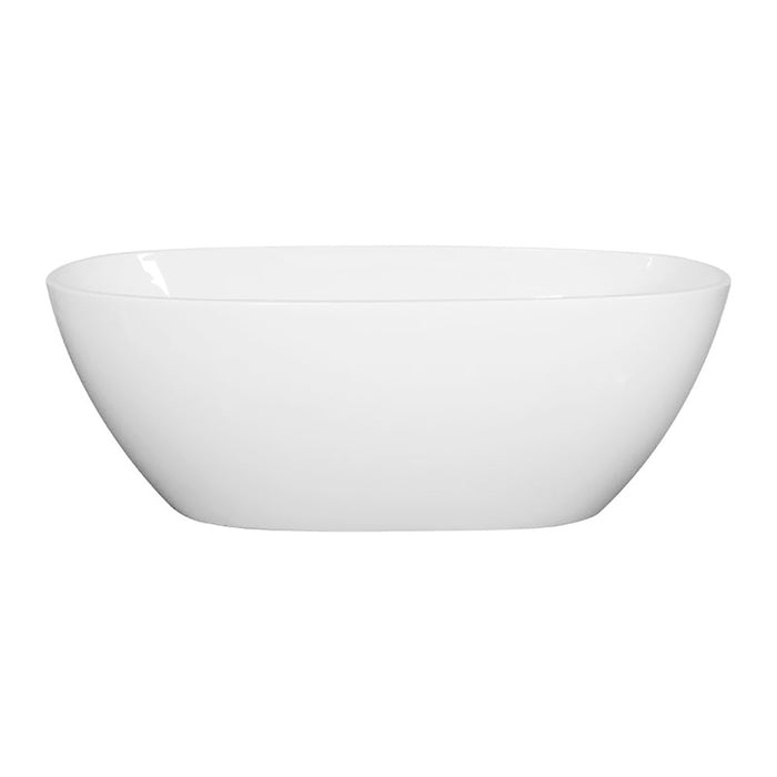 1500-1700*750*590mm Poseidon KBT Gloss White Oval Acrylic Freestanding Bathtub