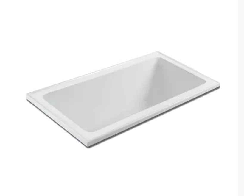 1200/1500/1700mm INS VIVA Gloss White Rectangle HighBack Acrylic Drop In Bathtub (Copy)
