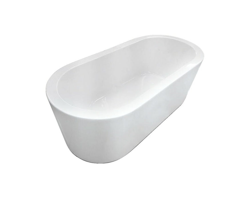 Redondo 1500/1700*800*600mm Bath Tub White/Black Acrylic Freestanding Oval - HD reno