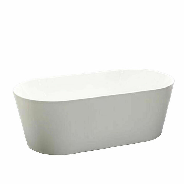 1300-1700*750*590mm Unicasa AR Gloss White Oval Acrylic Freestanding Bathtub