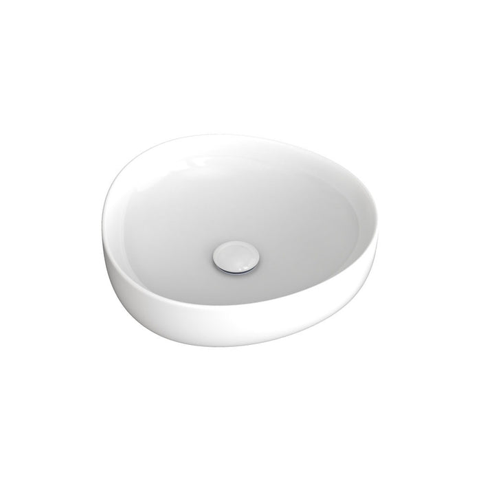 400*395*100mm Pebble Ceramic Small Above Counter Basin Gloss White/Matte White/Matte Khaki/Matte Olive/Matte Black
