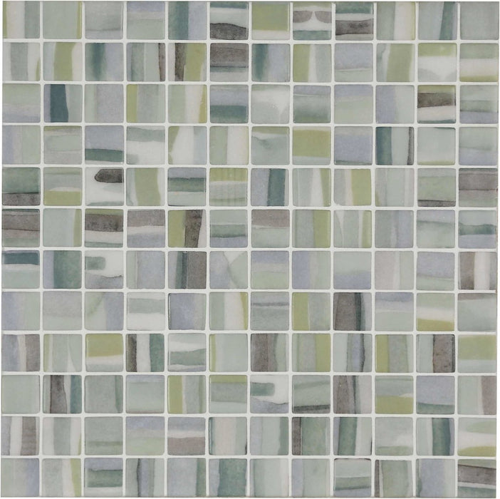 25/50mm AQUARELLE PIGMENT Corner/Cove/Square Mosaic Tiles 1-2m2/pack 15lm/pack