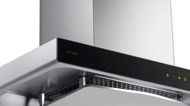 900*515*(520-940)mm Fotile Black Glass Wall Mount Rangehood