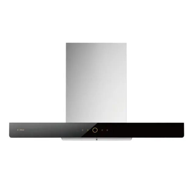 595*522*566mm Fotile Black Glass With Decoration Cover Rangehood
