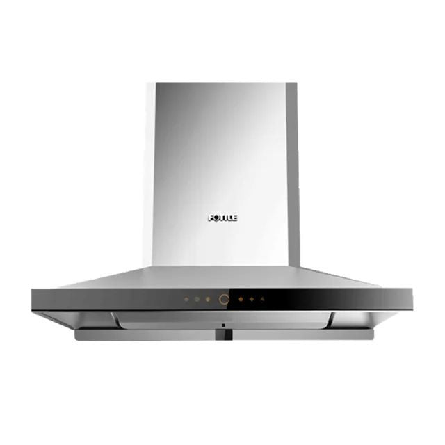 896*515*(640-960)mm Fotile Black Glass Perimeter Vent Series Wall Mount Rangehood